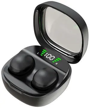 Bluetooth 5.3 Invisible Sleep Earbuds for Side Sleepers, Mini Wireless & Noise Cancelling (Black)