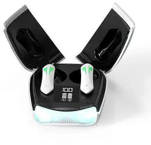 Bluetooth 5.3 Wireless Gaming Earbuds, Low Latency Outdoor Headset with Long Battery Life (White)