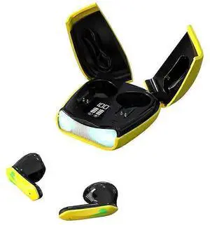 Wireless Gaming Earbuds Bluetooth 5.3, Low Latency, Long Battery, In-Ear Noise Isolation (Yellow)