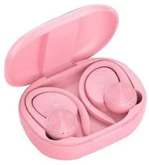 Pink Wireless Earhook Bluetooth Headset, Built-in Mic for iPhone/Android, Secure Fit for Sports Pink Wireless Earhook Bluetooth Headset, Built-in Mic for iPhone/Android, Secure Fit for Sports