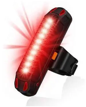 EcocleanpathRechargeable LED Bike Tail Light, 5 Mode Waterproof Rear Bicycle Safety Light for Day & Night Cycling (Black) EcocleanpathRechargeable LED Bike Tail Light, 5 Mode Waterproof Rear Bicycle Safety Light for Day & Night Cycling (Black)