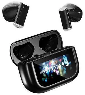 TWS Bluetooth 5.4 Earbuds with Smart Touch Screen Case, 5H Playback & Sweatproof (Black) TWS Bluetooth 5.4 Earbuds with Smart Touch Screen Case, 5H Playback & Sweatproof (Black)