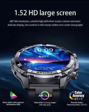 Ecocleanpath I116 Smart Watch 1.52" Bluetooth Call, 100+ Sports Modes, IP68 Waterproof, Health Monitor - Black Ecocleanpath I116 Smart Watch 1.52" Bluetooth Call, 100+ Sports Modes, IP68 Waterproof, Health Monitor - Black