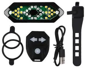 EcocleanpathWireless Bike Turn Signal Tail Light, USB Rechargeable & Waterproof Bicycle Indicators with Remote (Black) EcocleanpathWireless Bike Turn Signal Tail Light, USB Rechargeable & Waterproof Bicycle Indicators with Remote (Black)