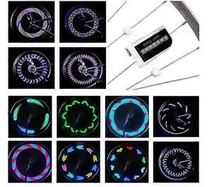 EcocleanpathA12 Waterproof LED Bike Wheel Lights - Auto/Manual Switch, 30 Patterns, Safety Spoke Lights for Night Riding EcocleanpathA12 Waterproof LED Bike Wheel Lights - Auto/Manual Switch, 30 Patterns, Safety Spoke Lights for Night Riding