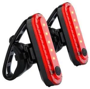 EcocleanpathUSB Rechargeable Bike Light Set - 4 Modes, Waterproof Front & Rear LED Cycling Lamps (Black) EcocleanpathUSB Rechargeable Bike Light Set - 4 Modes, Waterproof Front & Rear LED Cycling Lamps (Black)