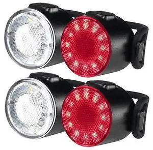 EcocleanpathUSB Rechargeable LED Bike Light Set, 6 Modes Super Bright Waterproof Bicycle Front & Rear Lights (Black) EcocleanpathUSB Rechargeable LED Bike Light Set, 6 Modes Super Bright Waterproof Bicycle Front & Rear Lights (Black)