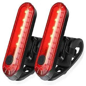 EcocleanpathUSB Rechargeable Bike Tail Light - Ultra Bright Red, 4 Modes, Fits Bicycle/Helmet (Black) EcocleanpathUSB Rechargeable Bike Tail Light - Ultra Bright Red, 4 Modes, Fits Bicycle/Helmet (Black)