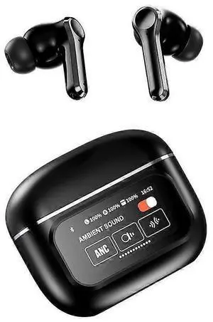 Bluetooth 5.4 ANC Wireless Earbuds, 35dB Noise Cancelling Touch Screen Earphones for iPhone Android (Black) Bluetooth 5.4 ANC Wireless Earbuds, 35dB Noise Cancelling Touch Screen Earphones for iPhone Android (Black)