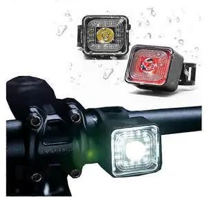 EcocleanpathUSB Rechargeable Bike Light Set with Brake Alarm, Waterproof LED Front & Rear Lights for Safe Cycling (Black) EcocleanpathUSB Rechargeable Bike Light Set with Brake Alarm, Waterproof LED Front & Rear Lights for Safe Cycling (Black)