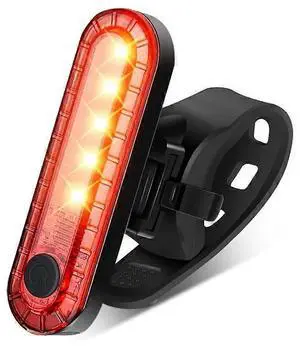 EcocleanpathUSB Rechargeable Bike Tail Light, 4 Modes IPX5 Waterproof Rear Bicycle Safety Light, Black