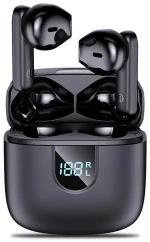 Wireless Earbuds Bluetooth 5.3, Deep Bass Noise Cancelling, LED Power Display, IP7 Waterproof (Black) Wireless Earbuds Bluetooth 5.3, Deep Bass Noise Cancelling, LED Power Display, IP7 Waterproof (Black)