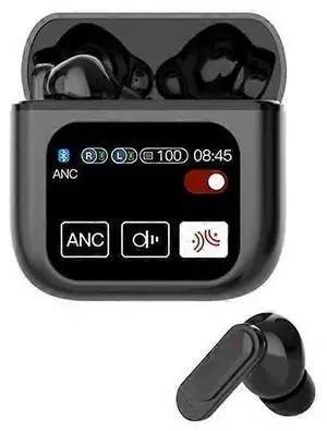 Wireless Earbuds with Touch Screen & ANC, Bluetooth 5.4, IPX7 Waterproof, Compatible iOS/Android (Black) Wireless Earbuds with Touch Screen & ANC, Bluetooth 5.4, IPX7 Waterproof, Compatible iOS/Android (Black)