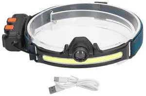 Ecocleanpath USB Rechargeable LED Headlamp with Hand Sensor, 90° Zoomable Waterproof Work Light for Outdoor Use (Black) Ecocleanpath USB Rechargeable LED Headlamp with Hand Sensor, 90° Zoomable Waterproof Work Light for Outdoor Use (Black)