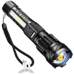 Ecocleanpath 800-Lumen USB Rechargeable Mini Flashlight, IPX4 Waterproof Zoom Focus LED Torch for Outdoor (Black) Ecocleanpath 800-Lumen USB Rechargeable Mini Flashlight, IPX4 Waterproof Zoom Focus LED Torch for Outdoor (Black)