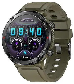 Ecocleanpath Smart Watch, 1.6" HD Round Screen, 600mAh Battery, 30-Day Standby, IP68 Waterproof, Green Ecocleanpath Smart Watch, 1.6" HD Round Screen, 600mAh Battery, 30-Day Standby, IP68 Waterproof, Green