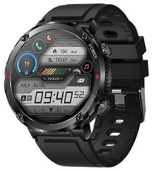 Ecocleanpath Smart Watch 1.6" HD Round Screen, 600mAh Battery, 30-Day Standby, IP68 Waterproof, Black Ecocleanpath Smart Watch 1.6" HD Round Screen, 600mAh Battery, 30-Day Standby, IP68 Waterproof, Black