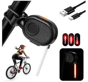 EcocleanpathPhotonDrop LED Bike Tail Light - Rechargeable, 3 Modes, Waterproof, 5H Runtime, Black