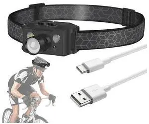 Ecocleanpath 1200 Lumen LED Headlamp, 5 Light Modes & Water-Resistant for Camping, Fishing, Cycling (Black) Ecocleanpath 1200 Lumen LED Headlamp, 5 Light Modes & Water-Resistant for Camping, Fishing, Cycling (Black)