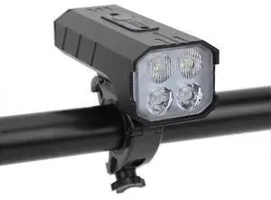 Ecocleanpath5000mAh USB Rechargeable Bike Light - Dimmable LED Bicycle Lamp with Power Bank Function (Black) Ecocleanpath5000mAh USB Rechargeable Bike Light - Dimmable LED Bicycle Lamp with Power Bank Function (Black)