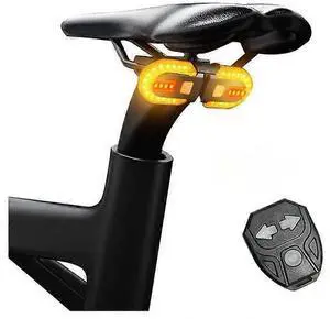 EcocleanpathWireless Bike Turn Signals with Remote - IPX5 Waterproof, USB Rechargeable Front & Rear Light (Black) EcocleanpathWireless Bike Turn Signals with Remote - IPX5 Waterproof, USB Rechargeable Front & Rear Light (Black)