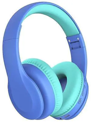 Kids Bluetooth 5.3 Headphones, 85/94dB Volume Limiting, Built-in Mic, 60H Playtime (Blue) Kids Bluetooth 5.3 Headphones, 85/94dB Volume Limiting, Built-in Mic, 60H Playtime (Blue)