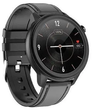 Ecocleanpath Smart Watch, 1.3" HD Touch Screen, IP68 Waterproof, 24H Heart Rate Monitor, Bluetooth Calls, Black