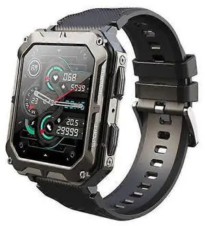 Ecocleanpath Men's 1.83" Military Smart Watch, IP68 Waterproof Tactical Fitness Tracker with Heart Rate & Blood Pressure for Android iOS Ecocleanpath Men's 1.83" Military Smart Watch, IP68 Waterproof Tactical Fitness Tracker with Heart Rate & Blood Pressure for Android iOS