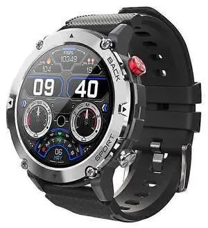 Ecocleanpath Men's Military Smart Watch, 5ATM Waterproof, 24 Sports Modes, Bluetooth Calls, 1.6" HD Touch Screen, Black Ecocleanpath Men's Military Smart Watch, 5ATM Waterproof, 24 Sports Modes, Bluetooth Calls, 1.6" HD Touch Screen, Black
