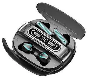 Bluetooth 5.3 Wireless Earbuds with Digital Display, IPX7 Waterproof, Noise Cancelling (Black)