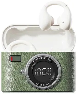 Open Ear Clip Headphones Bluetooth 5.4, 65H Playtime, 4HD Mics, IPX Waterproof (Green) Open Ear Clip Headphones Bluetooth 5.4, 65H Playtime, 4HD Mics, IPX Waterproof (Green)