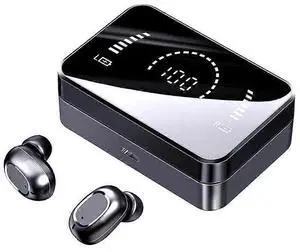 Wireless Earbuds Bluetooth 5.0 TWS Stereo with Mic, CVC 8.0 Noise Cancelling, 30H Playback (Black)
