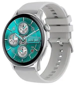 Ecocleanpath Smart Watch 1.43" AMOLED HD Screen, IP68 Waterproof, Bluetooth Call, Sports Modes, Silver Ecocleanpath Smart Watch 1.43" AMOLED HD Screen, IP68 Waterproof, Bluetooth Call, Sports Modes, Silver