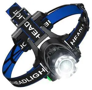 Ecocleanpath 500 Lumen RGB LED Headlamp with Motion Sensor, Waterproof Rechargeable Headlight for Fishing & Outdoor