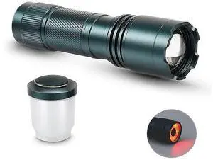 Ecocleanpath S1200 Super Bright 1300 Lumen LED Flashlight with Red Back Light & Camping Lantern Shade, Blue Ecocleanpath S1200 Super Bright 1300 Lumen LED Flashlight with Red Back Light & Camping Lantern Shade, Blue