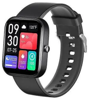 Ecocleanpath Smart Watch with 2.0" HD Screen, 100 Sports Modes, 10-Day Battery Life, Black - All-Day Health Monitor
