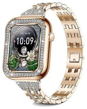 Ecocleanpath Women's Smartwatch 1.57" Bluetooth Call, Female Cycle Tracker, IP67 Waterproof, Gold Ecocleanpath Women's Smartwatch 1.57" Bluetooth Call, Female Cycle Tracker, IP67 Waterproof, Gold