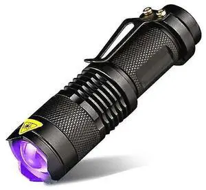 Ecocleanpath Mini Black Light LED Flashlight with Zoom, Waterproof UV Light for Detection & Fishing Ecocleanpath Mini Black Light LED Flashlight with Zoom, Waterproof UV Light for Detection & Fishing