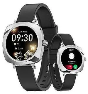 Ecocleanpath LC605 Smart Watch 1.19'' AMOLED with Women's Health Monitor for Android iOS, Black Ecocleanpath LC605 Smart Watch 1.19'' AMOLED with Women's Health Monitor for Android iOS, Black