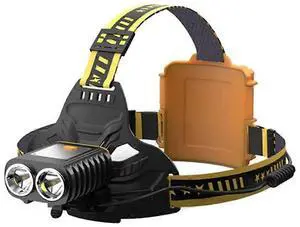 Ecocleanpath 10000LM Rechargeable LED Headlamp, 4+2 COB & Red Lights, Waterproof Flashlight for Outdoor