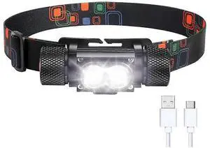 Ecocleanpath 2000 Lumen Rechargeable LED Headlamp, IPX6 Waterproof Head Torch with 5 Modes & Adjustable Headband (Black) Ecocleanpath 2000 Lumen Rechargeable LED Headlamp, IPX6 Waterproof Head Torch with 5 Modes & Adjustable Headband (Black)