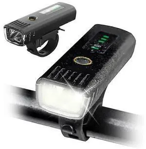 EcocleanpathUSB Rechargeable Bike Headlight, 250 Lumen 4-Mode Waterproof Front Light with Power Display EcocleanpathUSB Rechargeable Bike Headlight, 250 Lumen 4-Mode Waterproof Front Light with Power Display