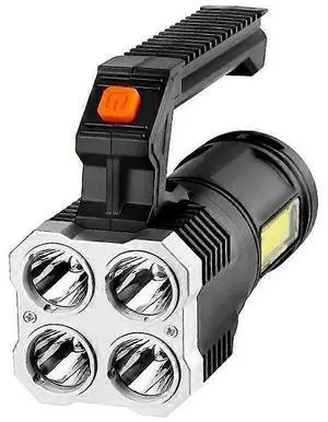 Ecocleanpath High Lumens Rechargeable Flashlight, 4 Modes & IPX6 Waterproof, Portable Black LED Light for Hiking, Camping Ecocleanpath High Lumens Rechargeable Flashlight, 4 Modes & IPX6 Waterproof, Portable Black LED Light for Hiking, Camping