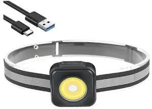 Ecocleanpath 1200 Lumen Rechargeable LED Headlamp with Red Light, 4 Modes, IPX4 Waterproof - Black