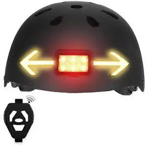 EcocleanpathUSB Rechargeable Bike Helmet Turn Signal Light - 6 Modes, Waterproof Cycling Taillight (Black) EcocleanpathUSB Rechargeable Bike Helmet Turn Signal Light - 6 Modes, Waterproof Cycling Taillight (Black)
