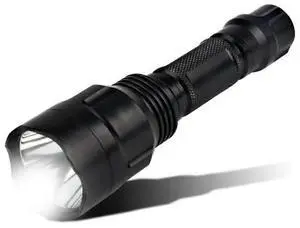 Ecocleanpath Rechargeable LED Flashlight, IP45 Waterproof High-Lumen Mini Torch for Outdoor & Emergency (Black)