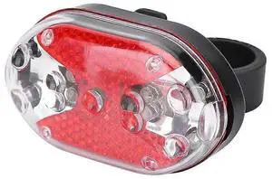 EcocleanpathLED Bike Rear Light - Waterproof Bicycle Safety Lamp with Red/White Light, Black
