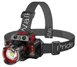 Ecocleanpath LED Induction Headlamp, 500LM RGB Zoom Flashlight for Fishing, Camping, Mining (Black) Ecocleanpath LED Induction Headlamp, 500LM RGB Zoom Flashlight for Fishing, Camping, Mining (Black)