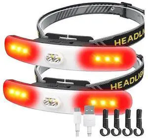 Ecocleanpath USB Rechargeable LED Headlamp - 6 Light Modes, IPX4 Waterproof, High Lumen COB Light for Outdoor & Work Ecocleanpath USB Rechargeable LED Headlamp - 6 Light Modes, IPX4 Waterproof, High Lumen COB Light for Outdoor & Work