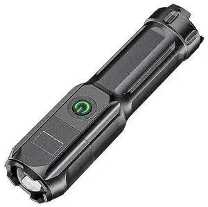 Ecocleanpath Bright Mini EDC Flashlight - 230 Lumens, Zoomable, Rechargeable for Camping & Emergencies (Black) Ecocleanpath Bright Mini EDC Flashlight - 230 Lumens, Zoomable, Rechargeable for Camping & Emergencies (Black)